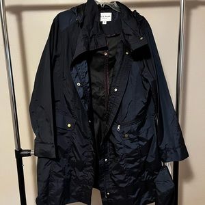 Cole Haan women’s rain jacket 1X navy blue